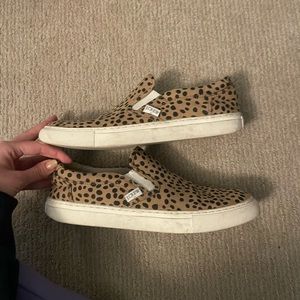 J.Crew leopard slip on sneakers